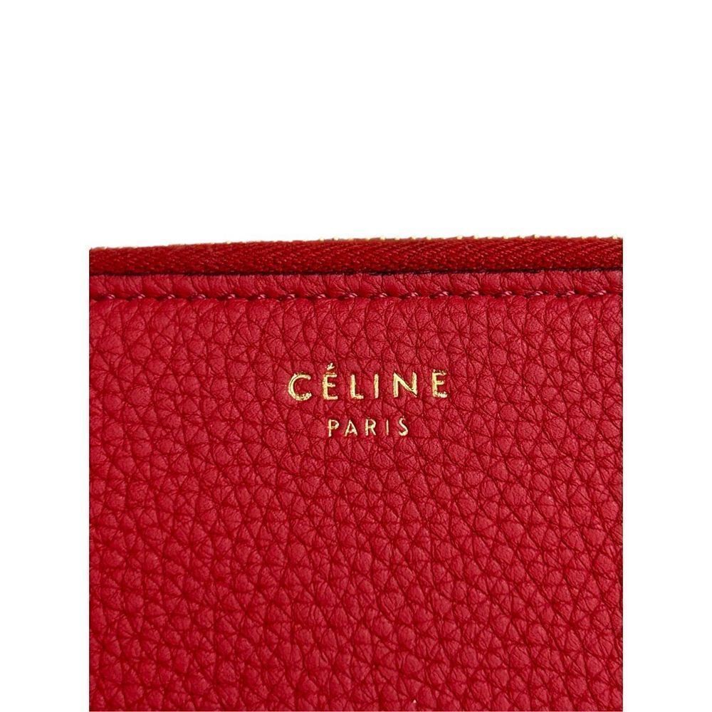 Celine Paris Genuine Leather Continental Wallet Red - Picture 3 of 11